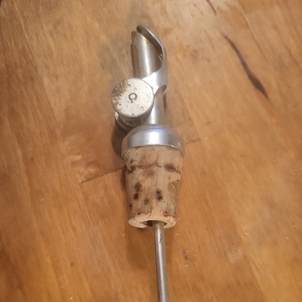 Silver and Cork Wine Bottle Stopper